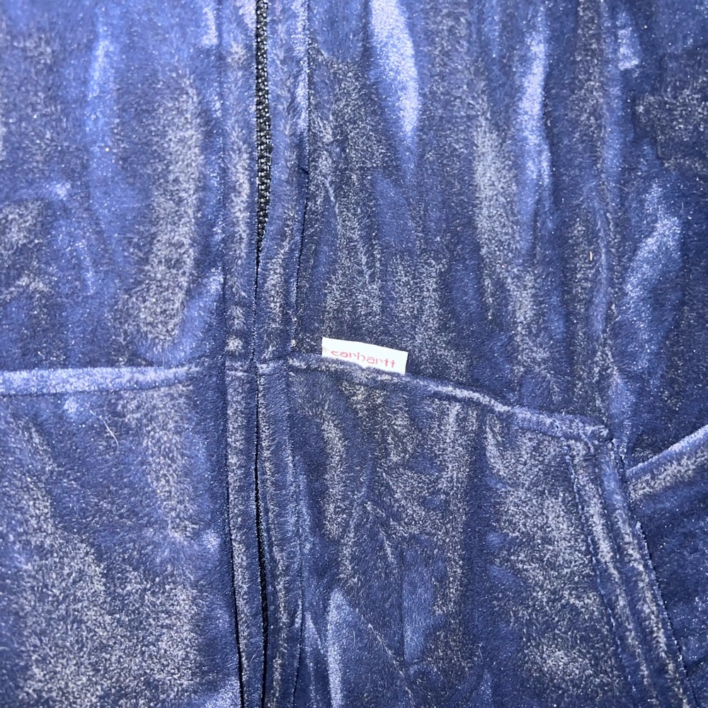 Vintage Carhartt Mens Velour Jacket Blue - Picture 3 of 5